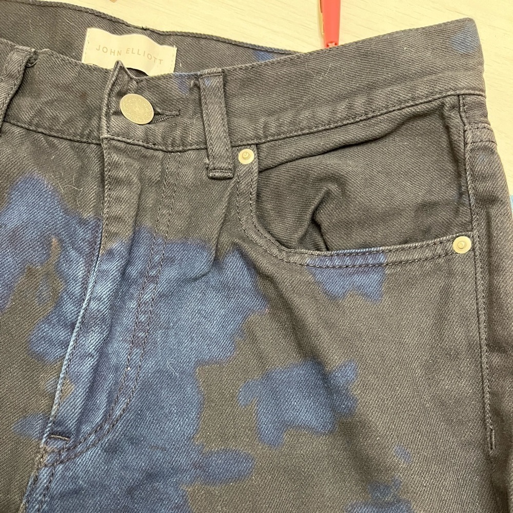 John Elliot RARE! Double Dye Riley Crop Jean Raw Hem, Sold Out, sz 25 - Picture 8 of 12